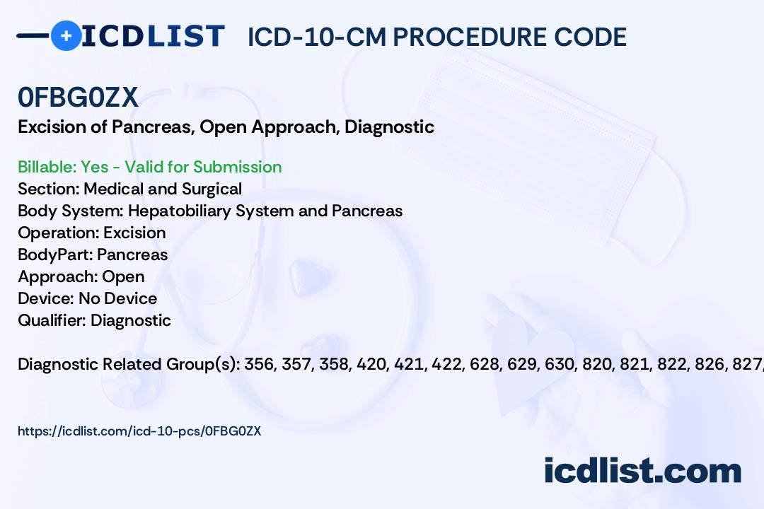 ICD-10-PCS Procedure Code 0FBG0ZX - Excision of Pancreas, Open Approach ...