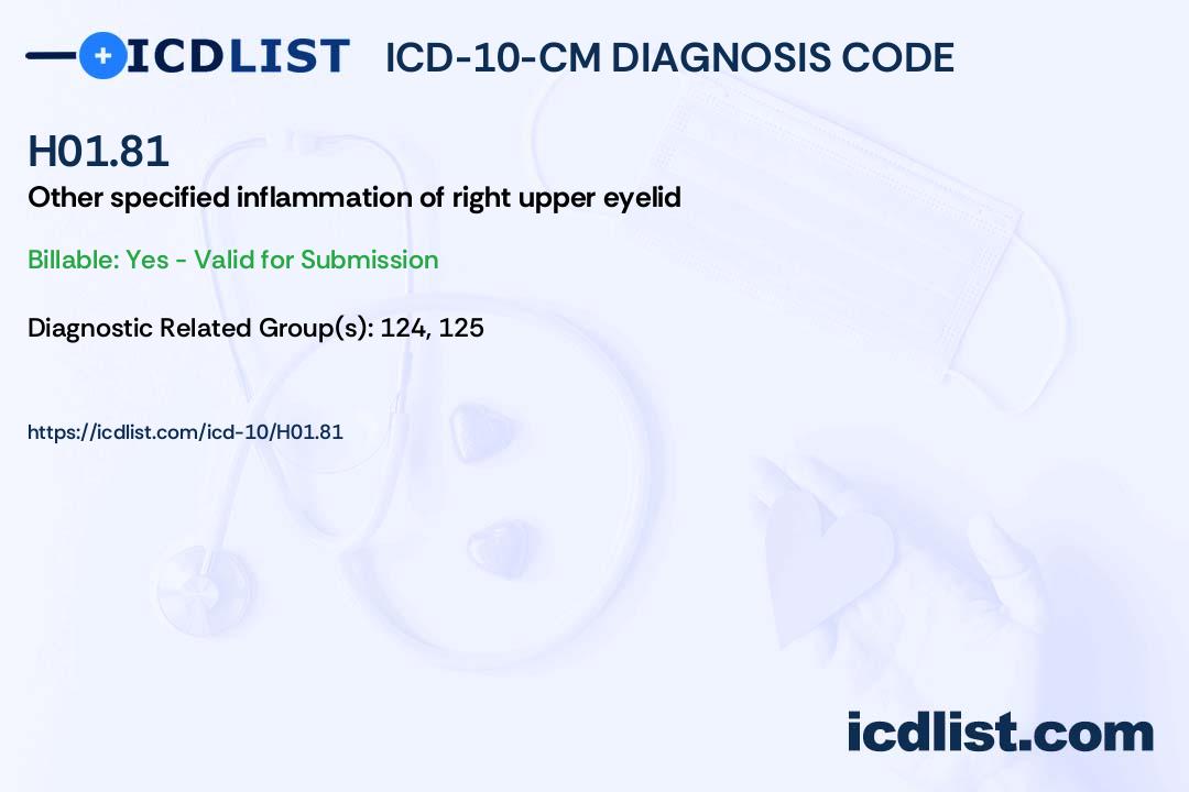 ICD-10-CM Diagnosis Code H01.81 - Other specified inflammation of right ...