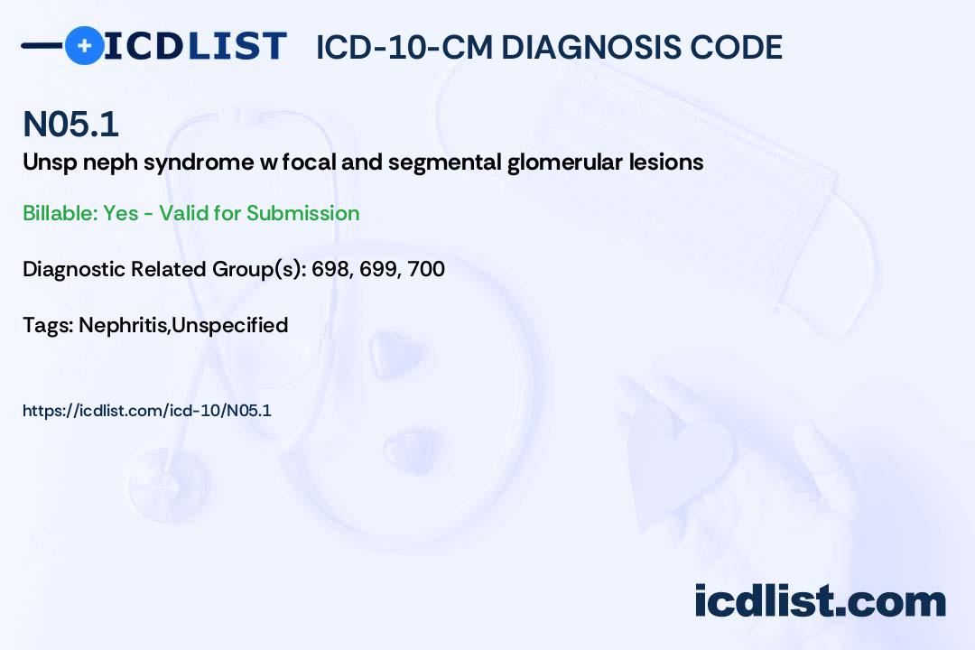 ICD-10-CM Diagnosis Code N05.1 - Unspecified nephritic syndrome with ...