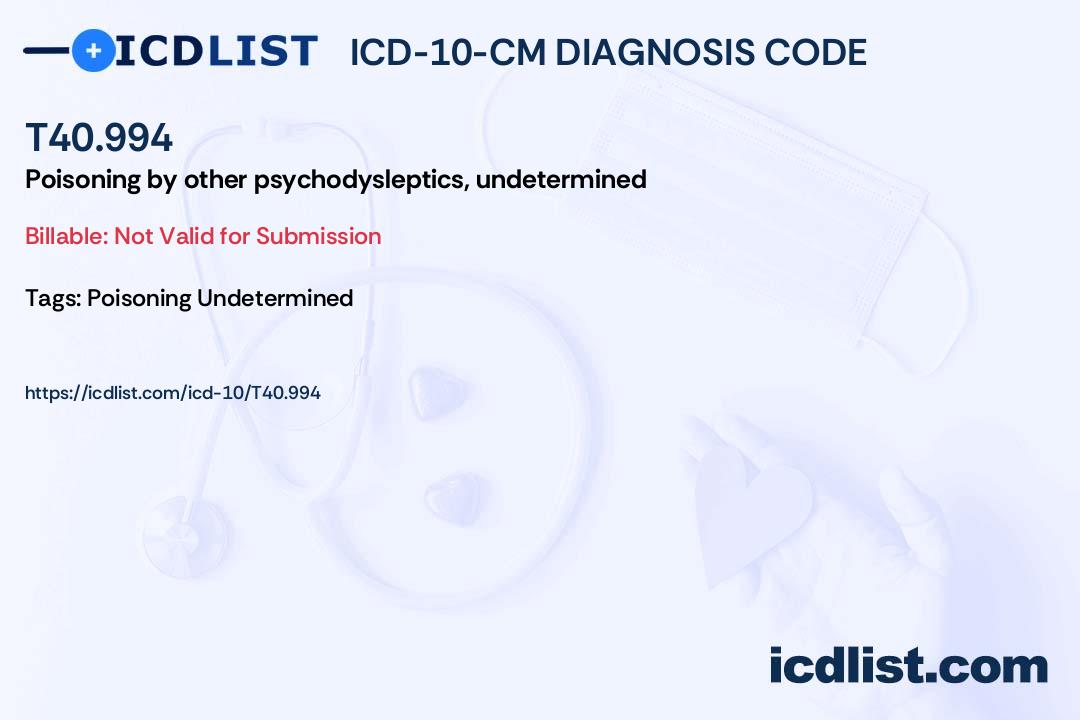 ICD-10-CM Diagnosis Code T40.994 - Poisoning by other 